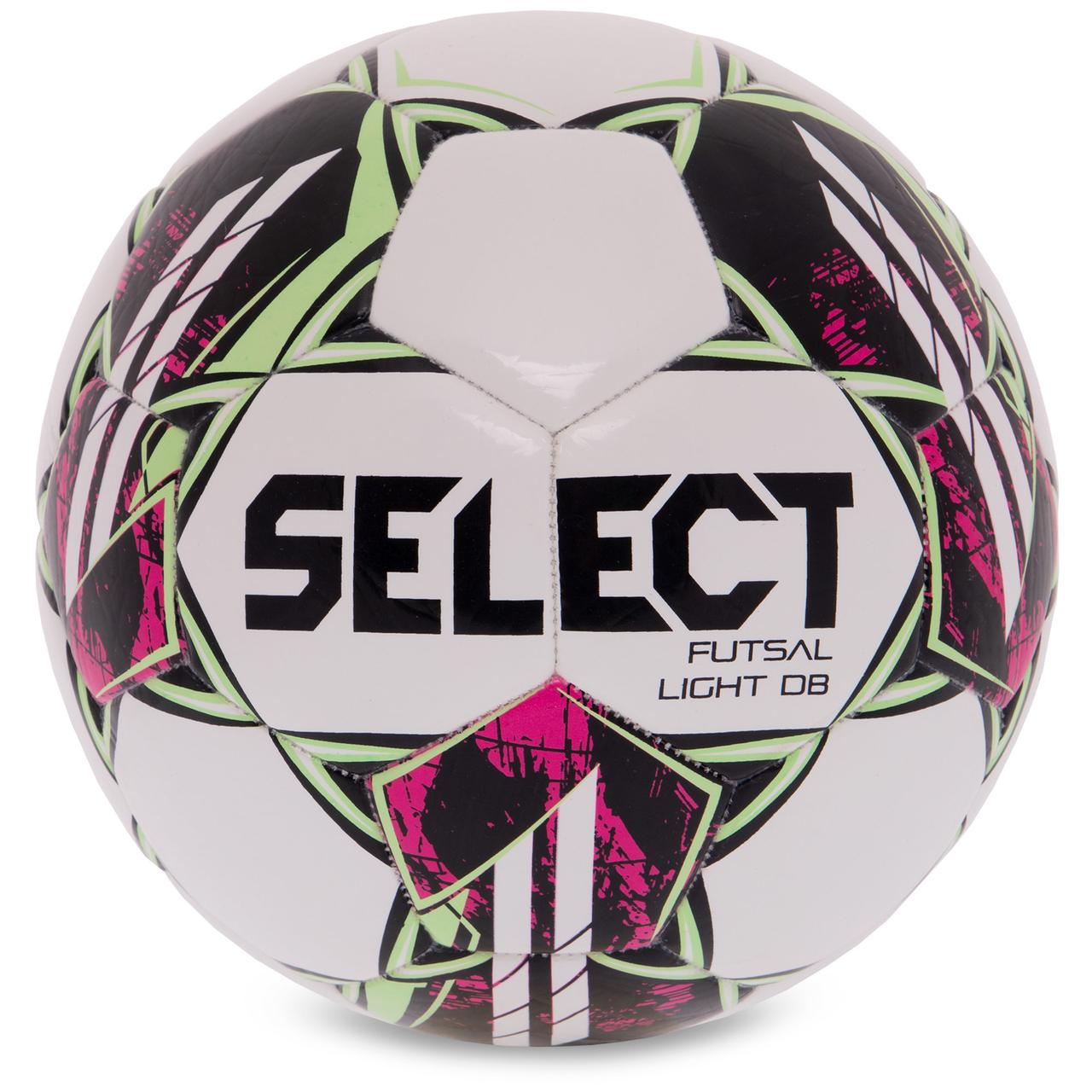 М'яч для футзала SELECT FUTSAL LIGHT DB V22 Z-LIGHT-WG No4 білий-зелений