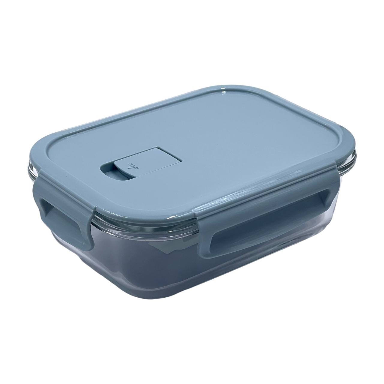 Герметичний контейнер для їжі зі скла, із пластиковою кришкою, судочок для їжі №BXW-2 680мл