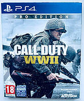 Call of Duty WWII Pro Edition Steelbook, Б/У, английская версия - диск для PlayStation 4