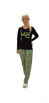 Трикотажна піжама з довгим рукавом