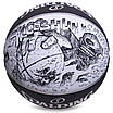 М'яч баскетбольний гумовий SPALDING Sketch Series 83534Z No7 чорний-білий, фото 2