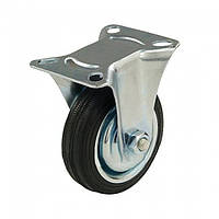Промышленное колесо диаметр 75 мм на черной резине неповоротное
