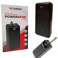 Power Bank/ Повербанк / Универсальная мобильная батарея Power Torima TRM-105 50000 mAh с фонариком и кабелями