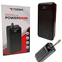 Power Bank/ Повербанк Универсальная мобильная батарея Power Torima TRM-1050 50000 mAh с фонариком и кабелями