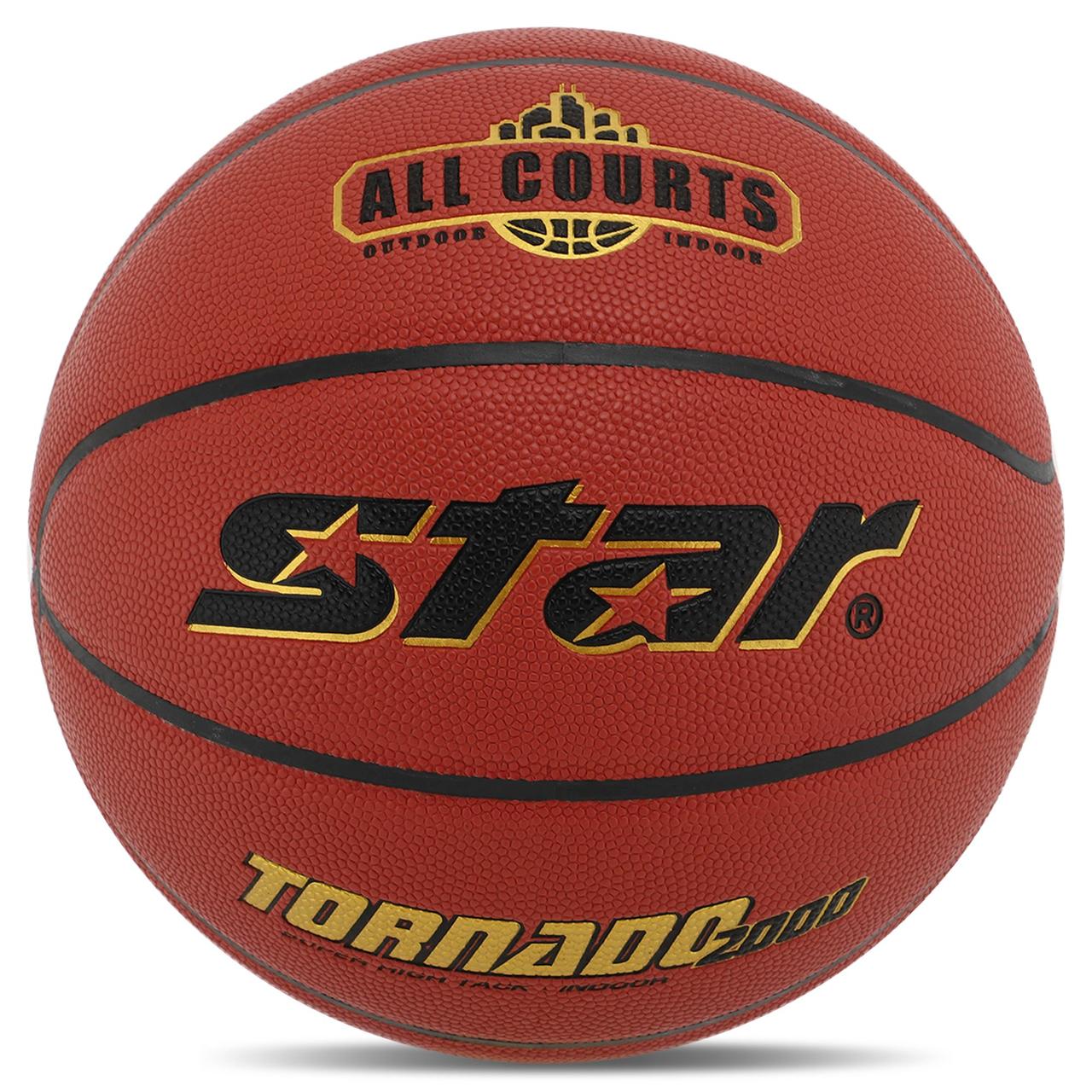 М'яч баскетбольний STAR TORNADO 2000 BB3157 No7 PU червоний