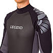 Гідрокостюм Мокрого типу LEGEND PL-6539-3 розмір XS-XXL 3 мм чорний-сірий, фото 4
