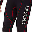 Гідрокостюм мокрого типу LEGEND PL-6511-1 розмір XS-XXL 3 мм чорний-червоний, фото 6