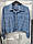 Джинсова куртка вітровка оверсайз  укорочена голубого кольору / розміри  M, L, фото 4