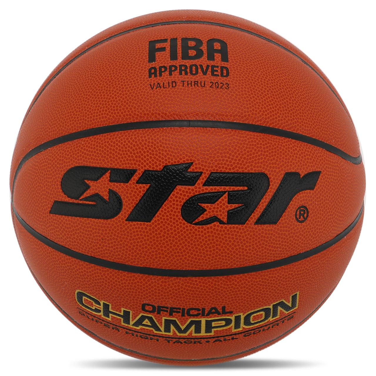 М'яч баскетбольний STAR CHAMPION FIBA BB317 No7 PU жовтогарячий