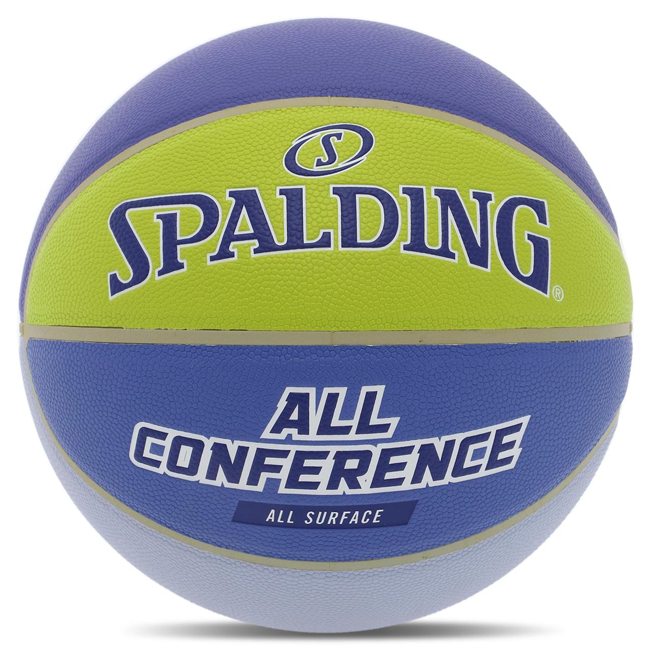 М'яч баскетбольний PU SPALDING ALL CONFERENCE 77394Y No7 синій жовтий