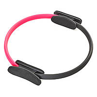 Кольцо для фитнеса пилатеса Record FI-6399 черный-розовый
