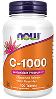 Now Foods C-1000 витамин С с шиповником 100 таблеток 1000 мг