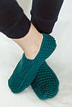 Жіночі в'язані домашні Тапочки "Петроль" 37-38 р, фото 4