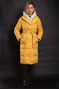 Подовжена жіноча куртка Evacana жовта