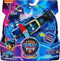 Щенячий Патруль Мегафильм 2023: Полицейская машина и фигурка Гонщика. Paw Patrol Chase Mighty Movie Cruiser