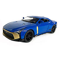Іграшкова машинка металева Nissan GT-R 50, нісаан, синій, звук, світло, інерція, откр двері, багажник, капот, Автоексперт, 1:32,, фото 4
