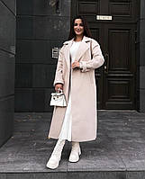 Пальто женское кашемировое на подкладке S;  L;  2XL (3цв) "RYSLANA" от прямого поставщика