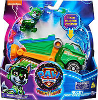 Щенячий Патруль Мегакіно 2023: Машина для переробки та фігурка Роккі. Paw Patrol Rocky Mighty Movie Recycle Truck