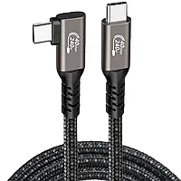 Кабель USB4 Type-C - Type-C PD 240W 8K 40Гбит/с угловой 90 градусов