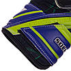 Рукавиці воротарські SOCCERMAX GK-014 розмір 8-10 салатовий-чорний-синій, фото 5