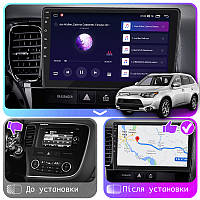 Go Андроид магнитола штатная для Mitsubishi Outlander 3 2012-2015 экран 10" 2/32Gb CarPlay 4G Wi-Fi GPS