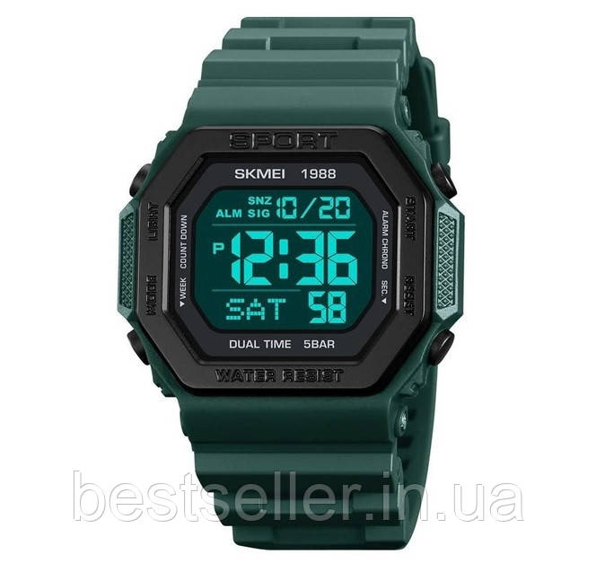 Годинник SKMEI 1988 DARK GREEN 5 АТМ (50M) (МОЖНО Плущуйте!)