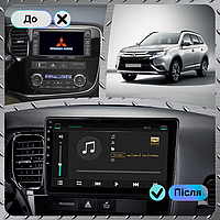 Al Штатная магнитола в авто для Mitsubishi Outlander 3 Рестайлинг 2 2015-2018 экран 10" 2/32Gb Wi-Fi GPS Base