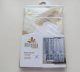 Штора для ванної тканинної Міранда Gerbarium 180 х 200 см бежева, фото 7