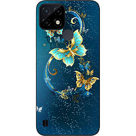 Чохол силіконовий Case для Realme C21 з картинкою Красиві метелики