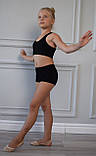 Топ борцівка для танців та гімнастики чорний бавовняний Vlad&K, фото 6
