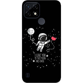 Чохол силіконовий Case для Realme C21 з картинкою Любов до місяця