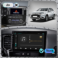 Al Штатная магнитола для Mitsubishi Outlander 3 Рестайлинг 3 2018-н.в. экран 10" 4/64Gb 4G Wi-Fi GPS Top