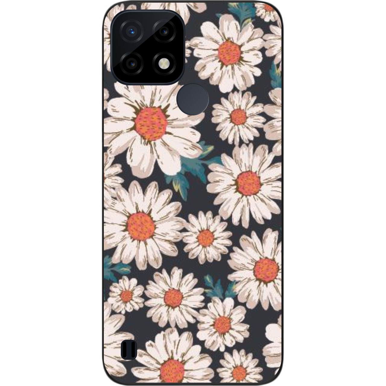 Силіконовий бампер Case для Realme C21 із зображенням Ромашки