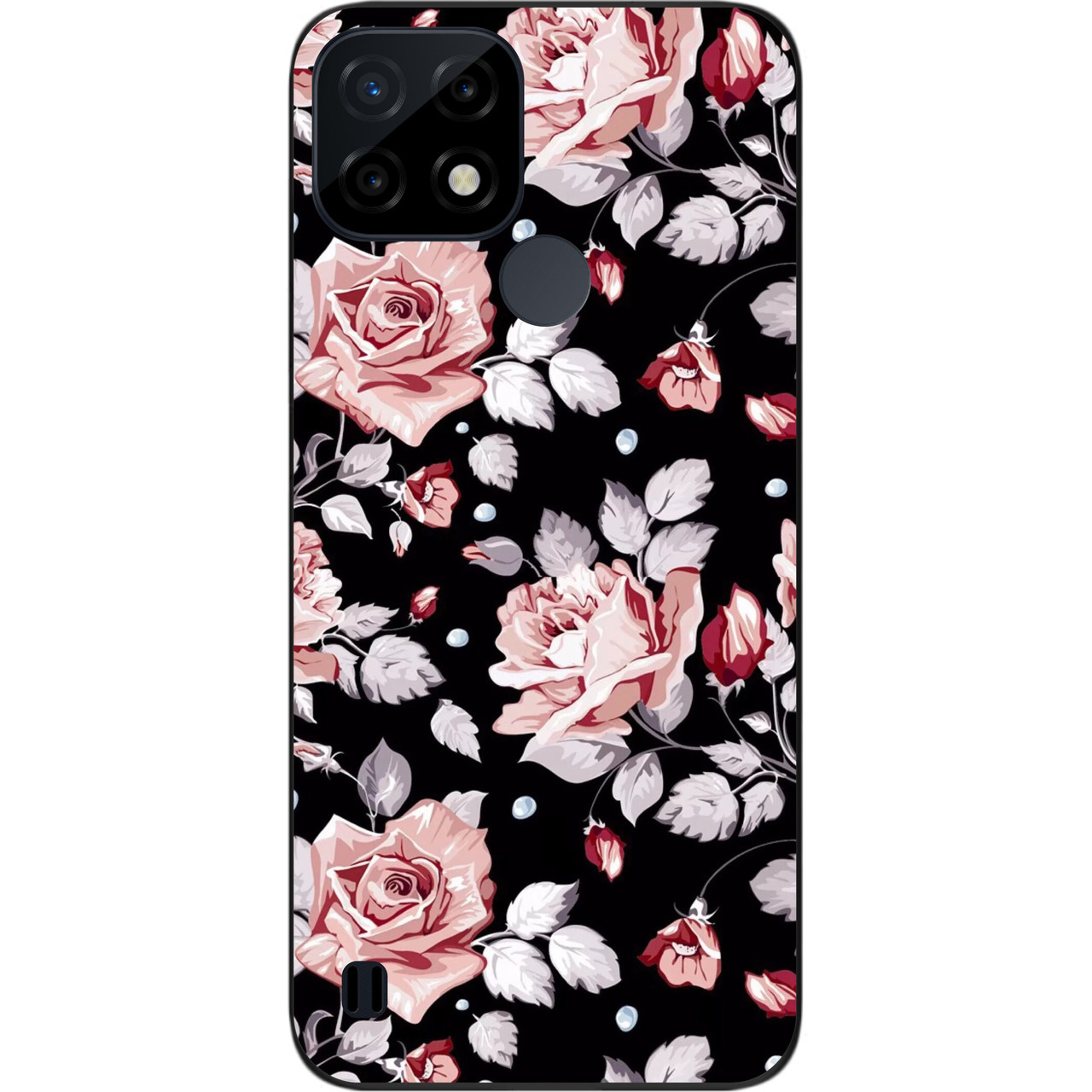 Силіконовий бампер Case для Realme C21 із зображенням Квіти