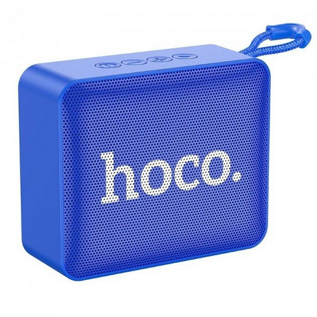 Бездротова портативна блютуз-колонка Hoco Gold brick BS51 Blue