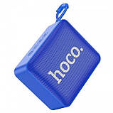 Бездротова портативна блютуз-колонка Hoco Gold brick BS51 Blue, фото 2