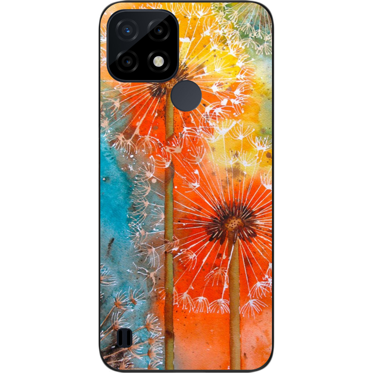 Силіконовий бампер Case для Realme C21 із зображенням Кульбаби