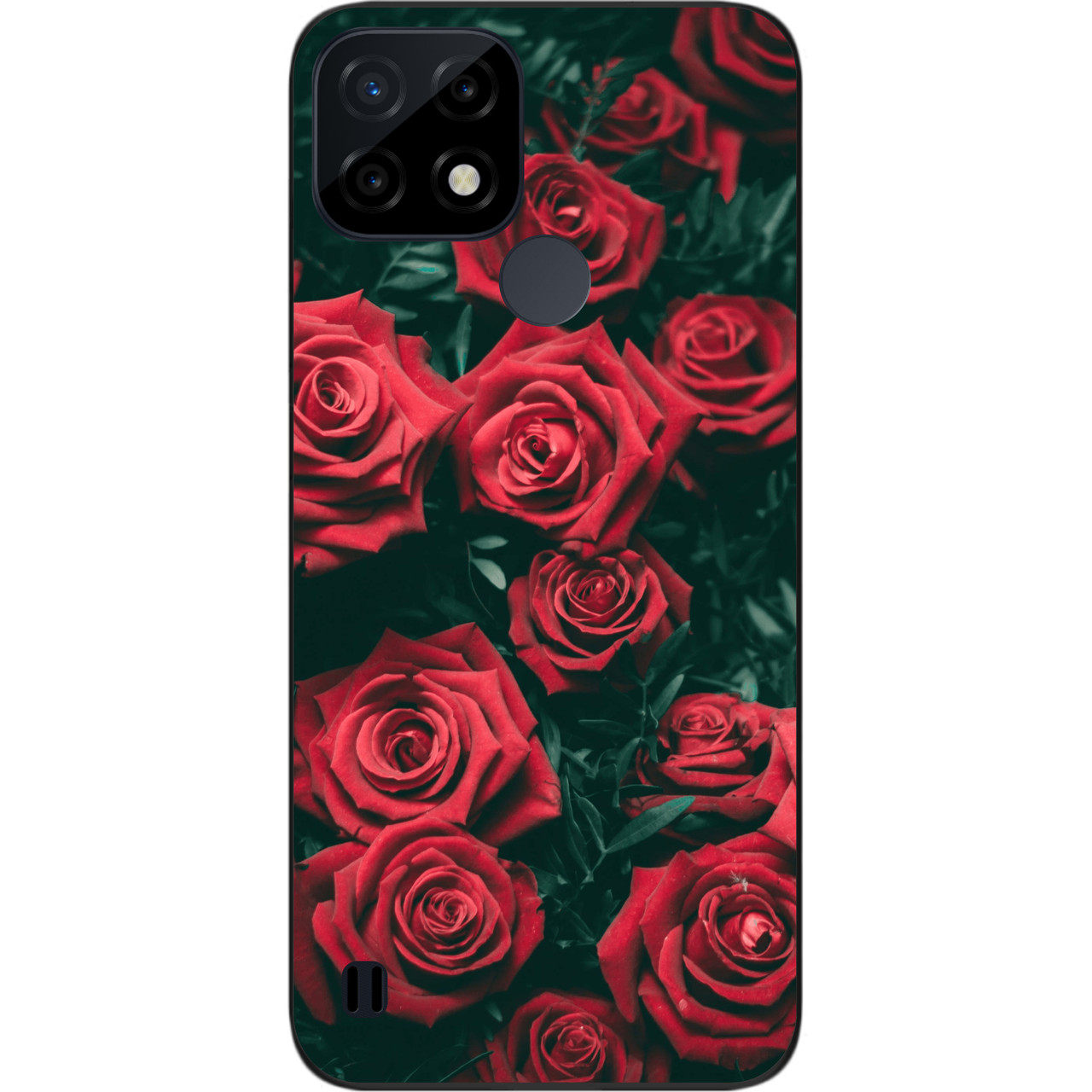 Силіконовий бампер Case для Realme C21 із зображенням Троянди
