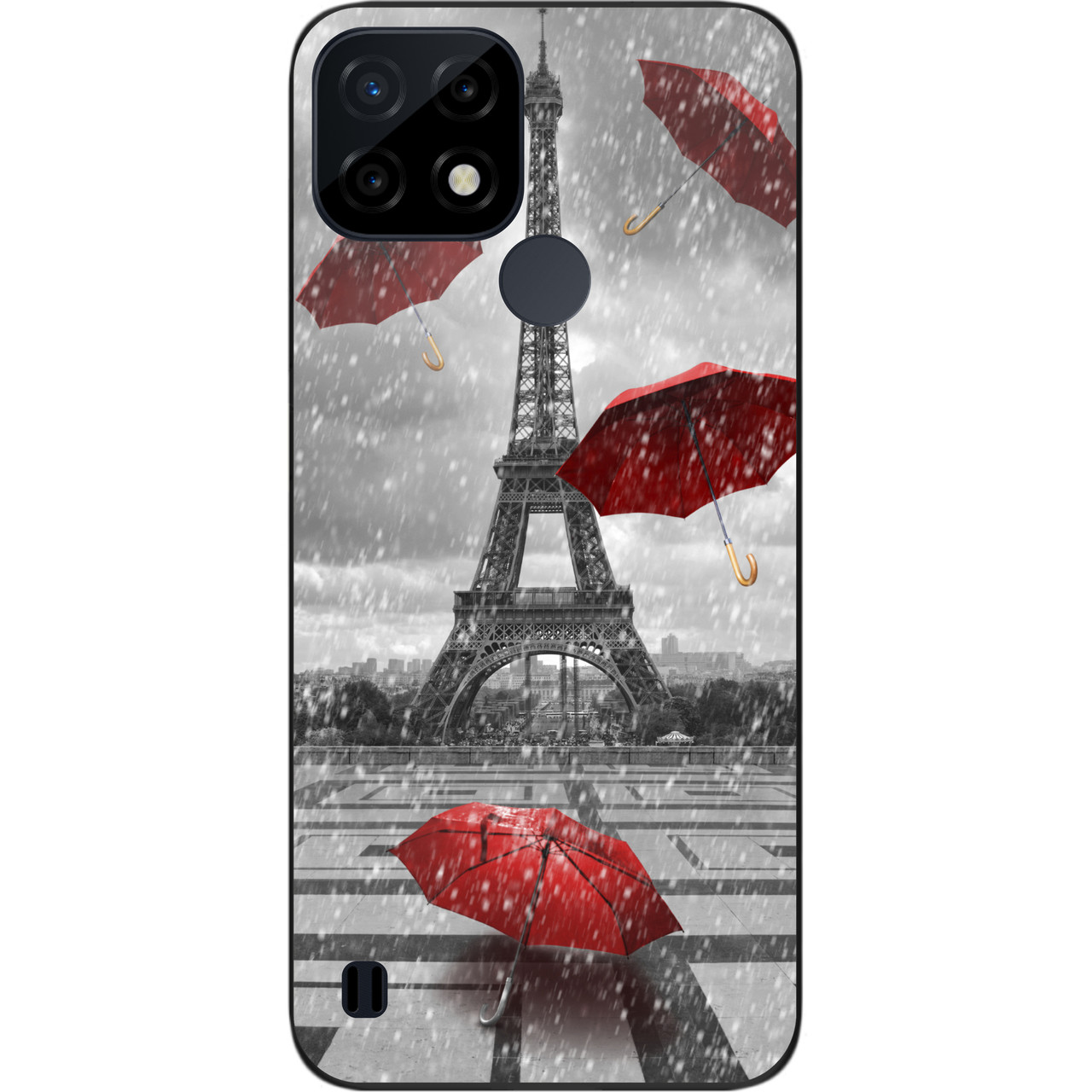 Оригінальний силіконовий чохол Case для Realme C21 з картинкою Париж