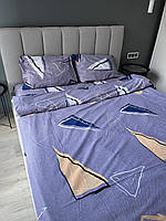 Двуспальный комплект постельного белья из ранфорса "Яркая геометрия" (Простынь - 200х220см)