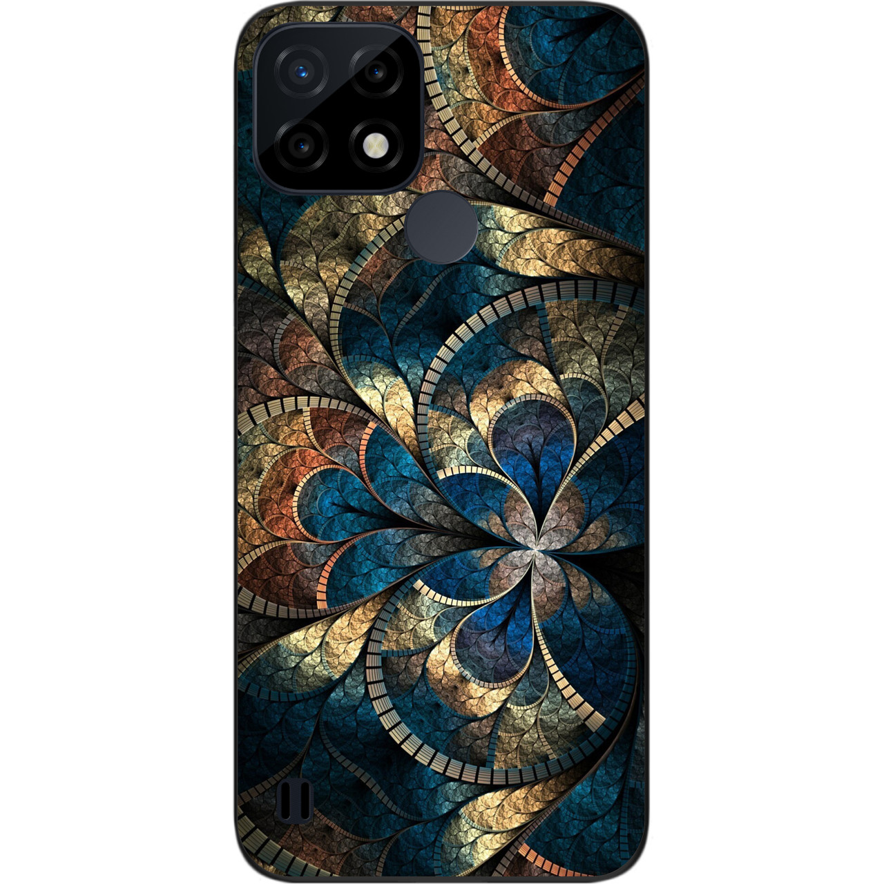 Оригінальний силіконовий чохол Case для Realme C21 з картинкою Узор