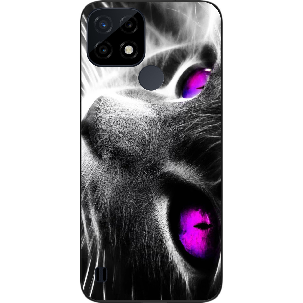 Оригінальний бампер Case для Realme C21 з картинкою Красивий кіт