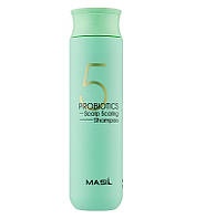 Шампунь для глубокой очистки кожи головы 5 Probiotics Scalp Scaling Shampoo Masil 300 мл BS, код: 8145685