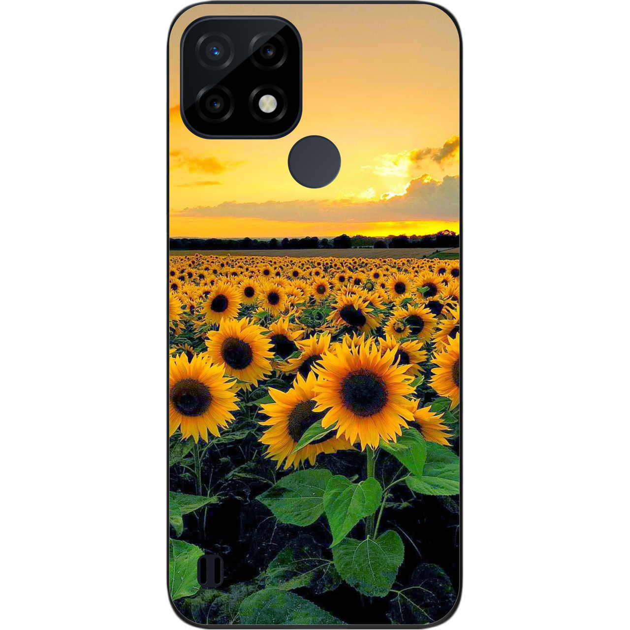 Силіконовий чохол Case для Realme C21 з картинкою Соняшники