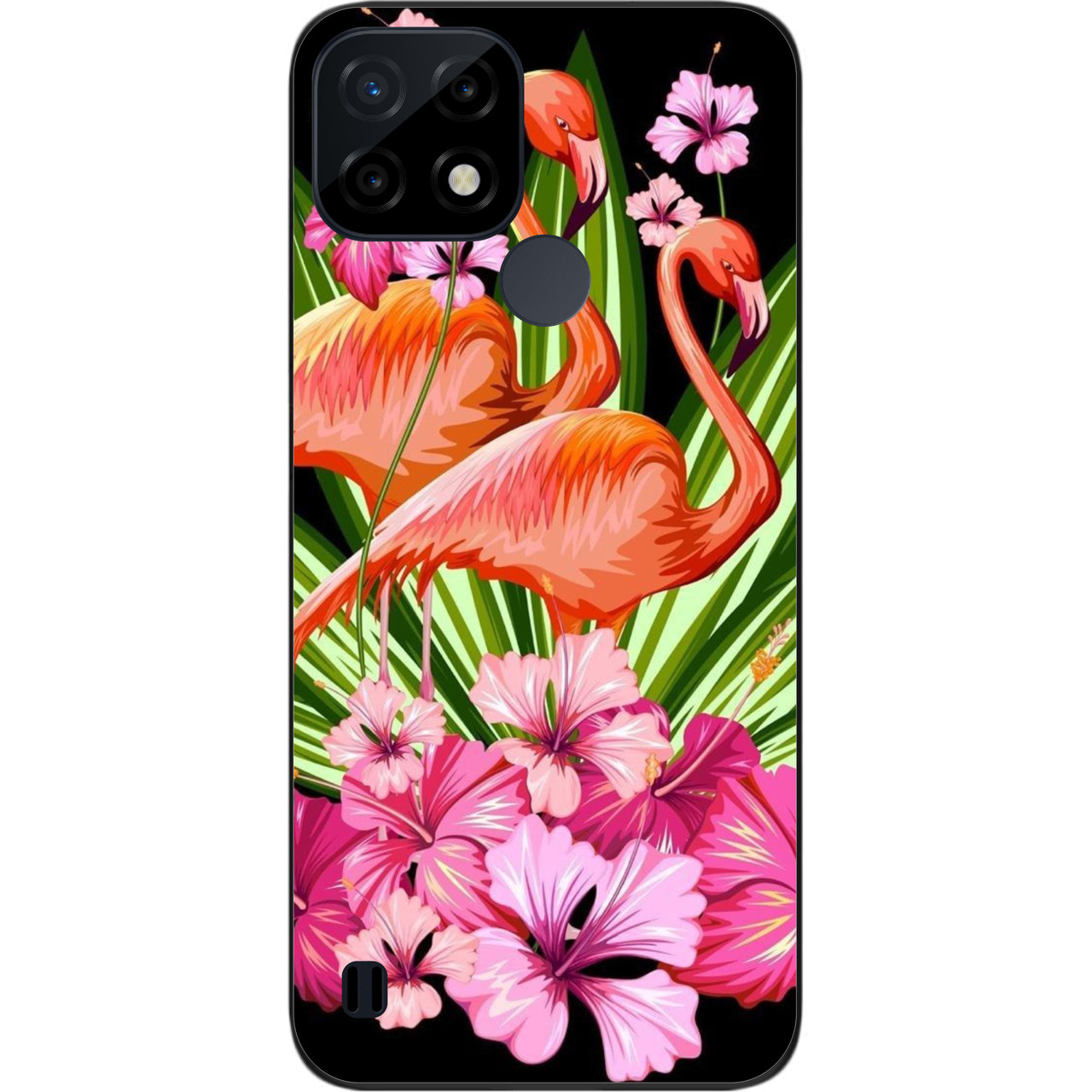 Силіконовий чохол Case для Realme C21 з картинкою Фламінго