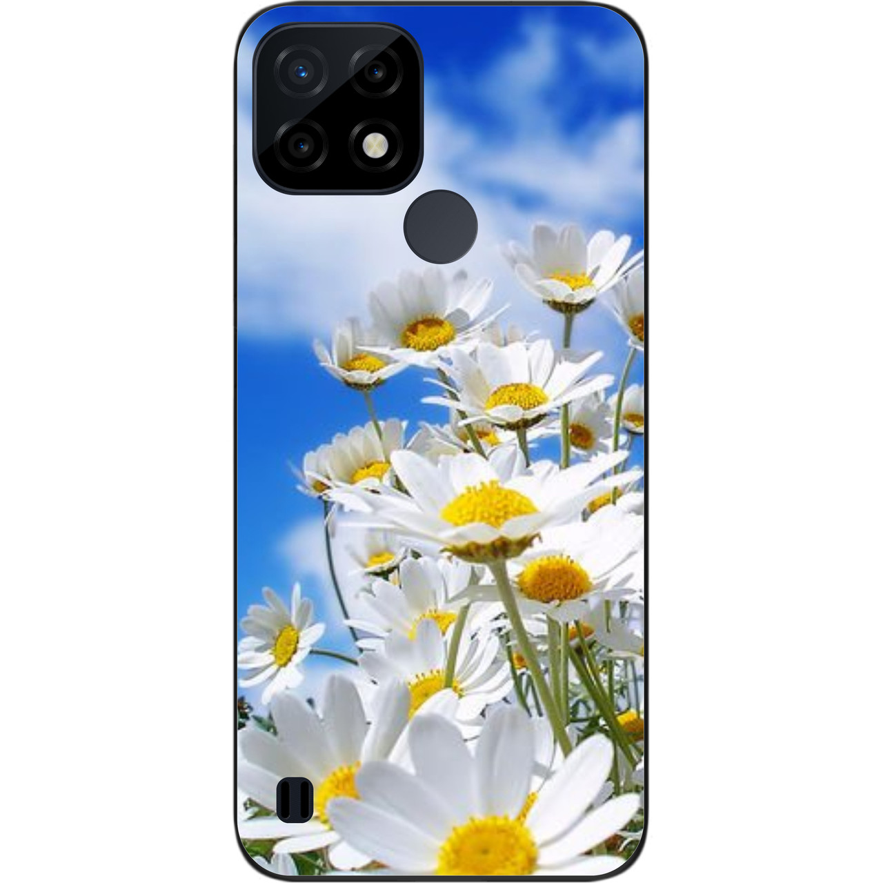 Силіконовий чохол Case для Realme C21 з картинкою Красиві ромашки