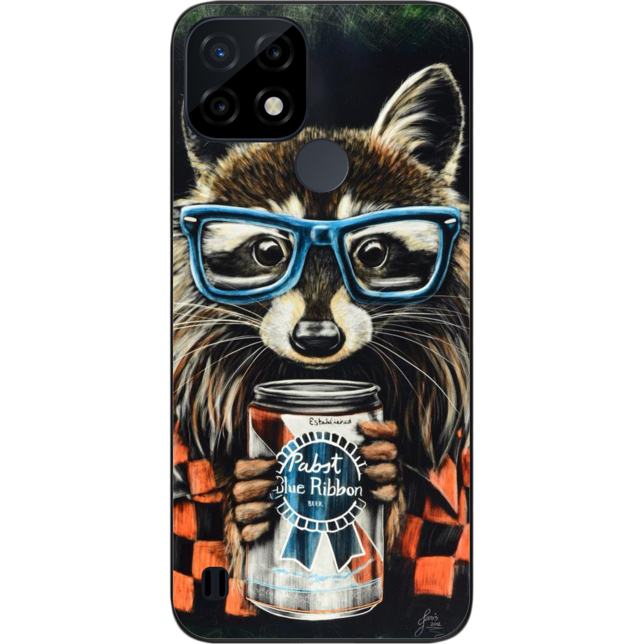 Силіконовий чохол Case для Realme C21 з картинкою Єнот