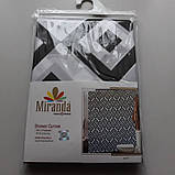 Штора для ванної тканинна Міранда Antep 180 х 200 см чорно-біла, фото 5