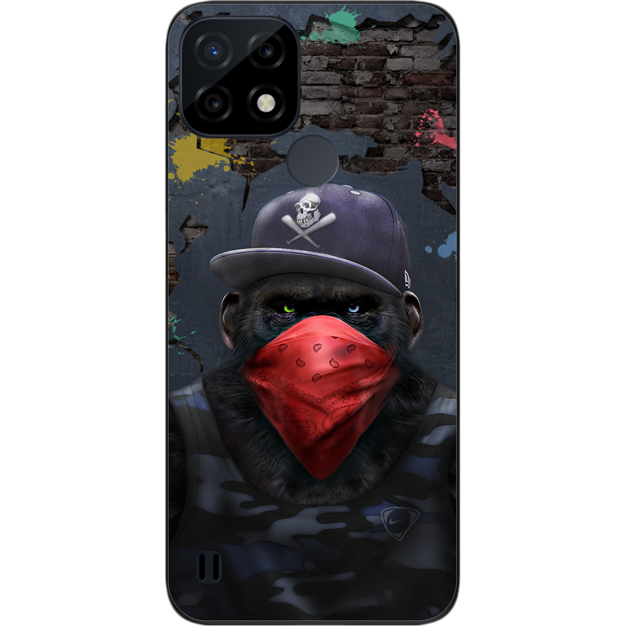 Силіконовий чохол Case для Realme C21 з картинкою Мавпа в кепці