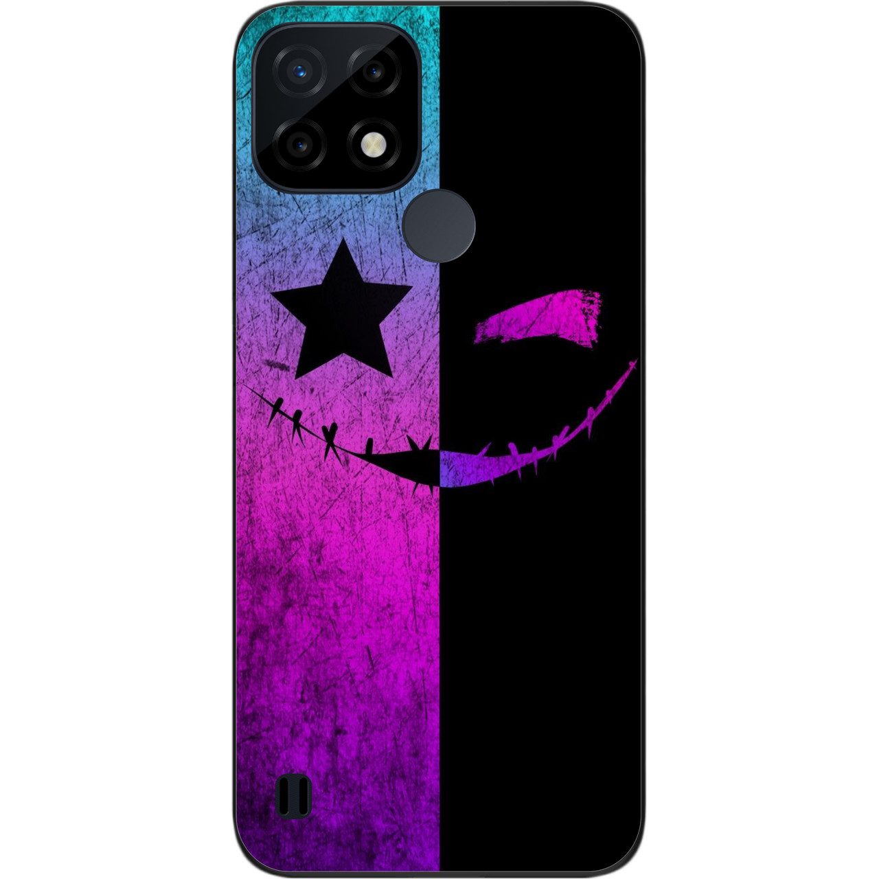 Силіконовий чохол Case для Realme C21 з картинкою Смайл